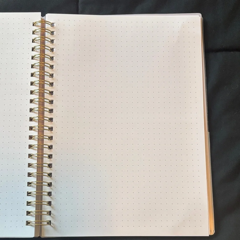 Purple and Gold Spiral Fitness Journal